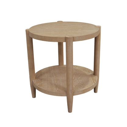 Alpine Furniture - Sinclair Round End Table, Natural - 3458NAT-62 view 5