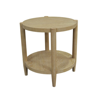 Alpine Furniture - Sinclair Round End Table, Natural - 3458NAT-62 view 6