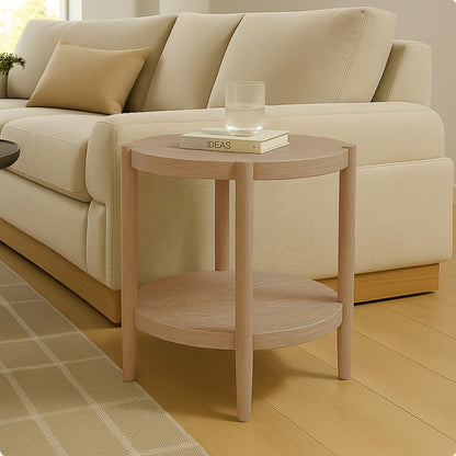 Alpine Furniture - Sinclair Round End Table, Natural - 3458NAT-62 view 8