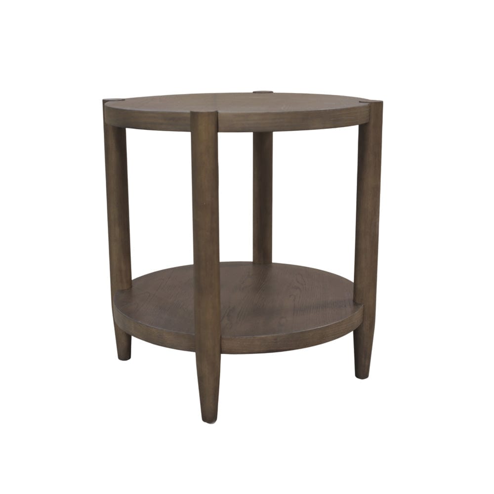 Alpine Furniture - Sinclair Round End Table, Walnut - 3458WAL-62 view 5