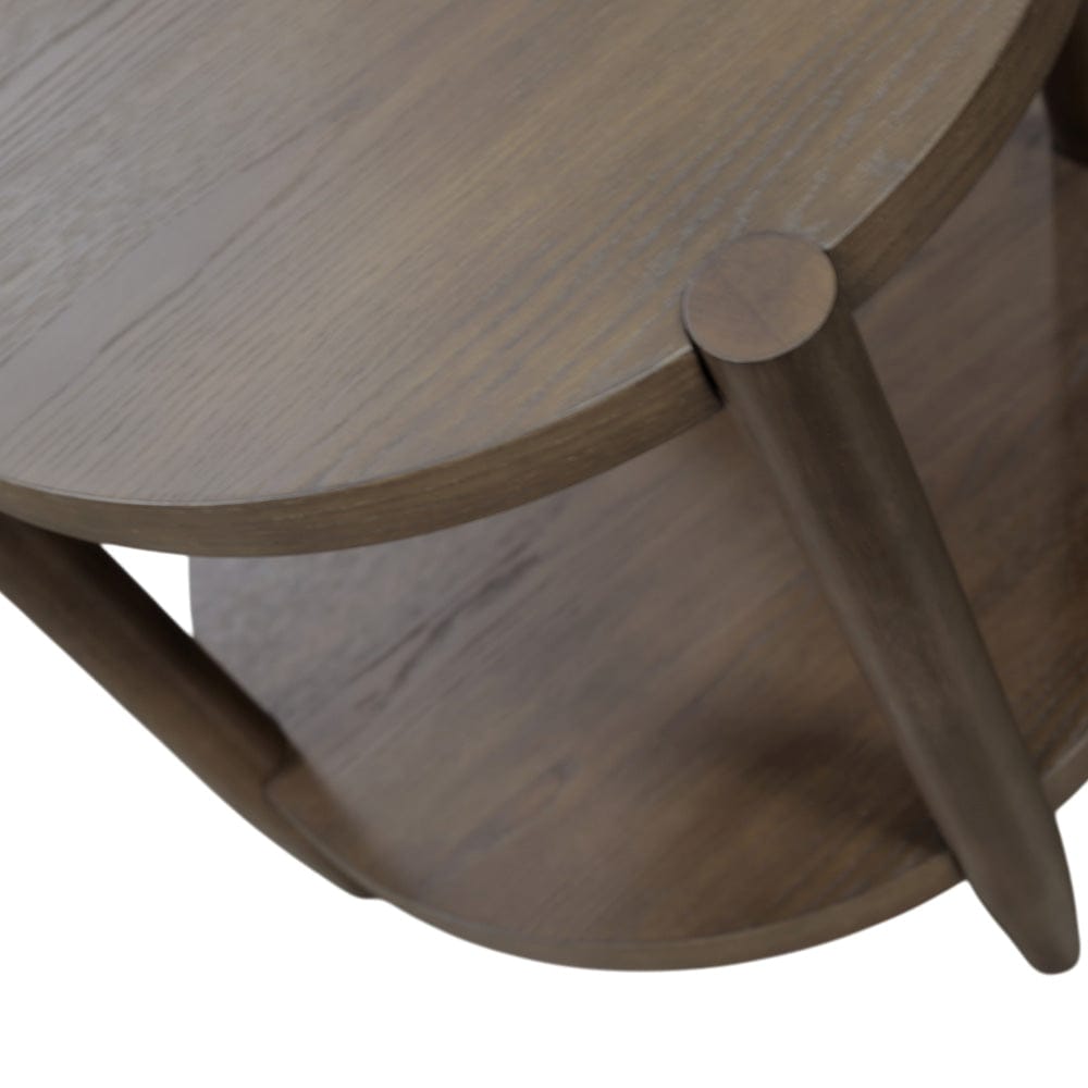 Alpine Furniture - Sinclair Round End Table, Walnut - 3458WAL-62 view 7