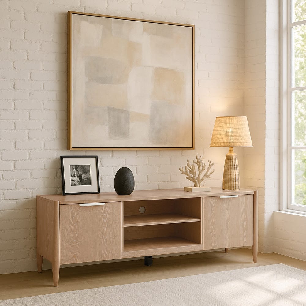 Alpine Furniture - Sinclair TV Console, Natural - 3458NAT-10 view 8