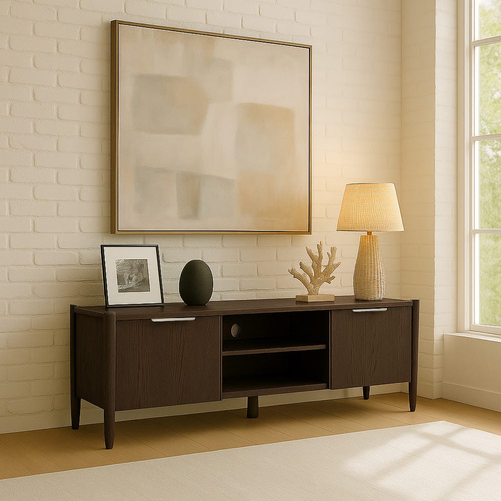Alpine Furniture - Sinclair TV Console, Walnut - 3458WAL-10 view 9