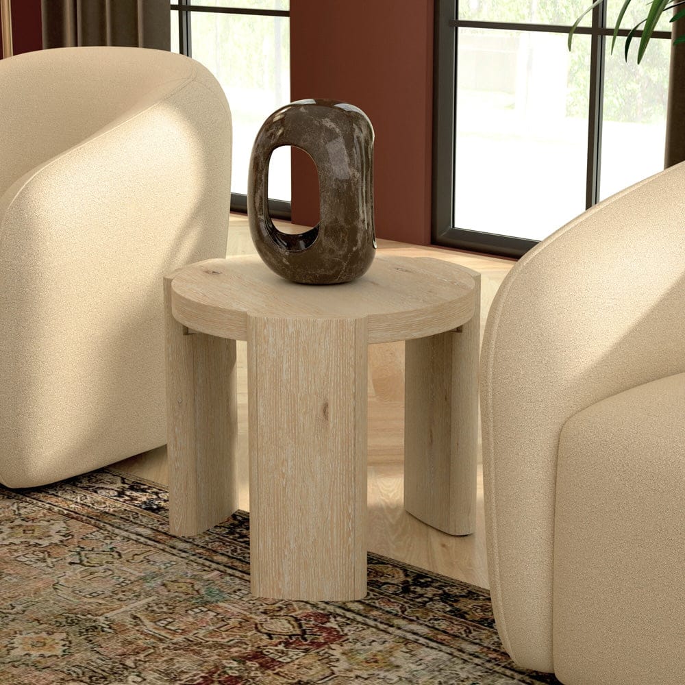 Alpine Furniture - Sloane 20" Round End Table, Driftwood - 3966-62 view 7