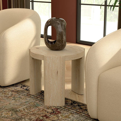 Alpine Furniture - Sloane 20" Round End Table, Driftwood - 3966-62 view 7