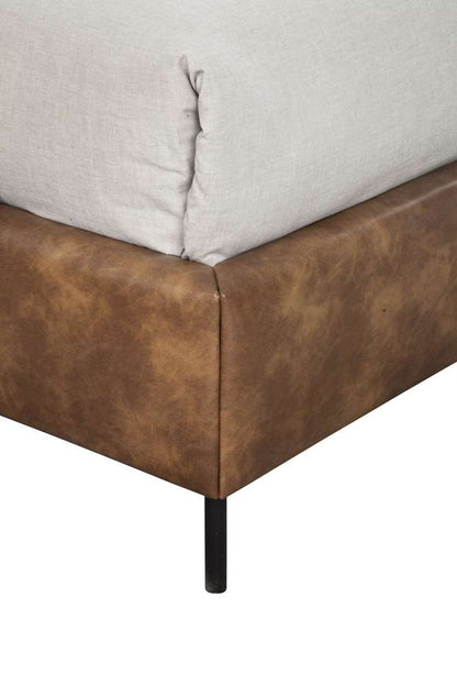 Alpine Furniture - Sophia California King Faux Leather Platform Bed, Brown - 6902CK-BRN veiw 7