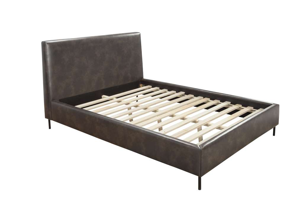 Alpine Furniture - Sophia California King Faux Leather Platform Bed, Gray - 6902CK-GRY veiw 7