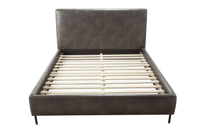 Alpine Furniture - Sophia Standard King Faux Leather Platform Bed, Gray - 6902EK-GRY veiw 6