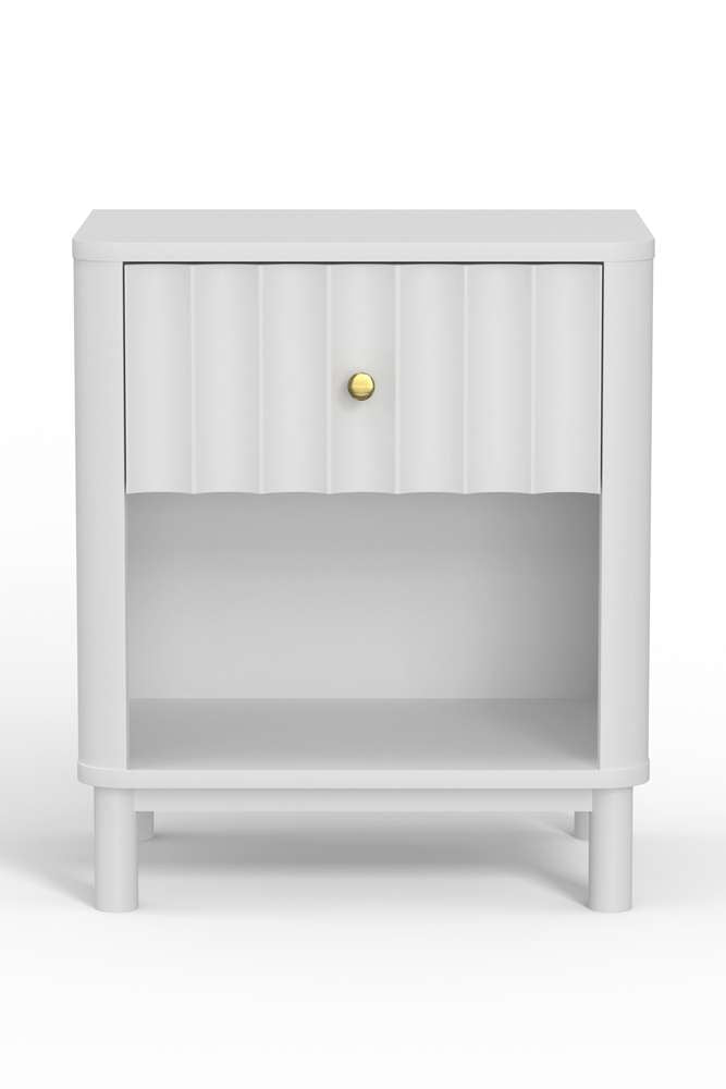 Alpine Furniture - Stapleton 1 Drawer Nightstand, White - 2090-02 veiw 2