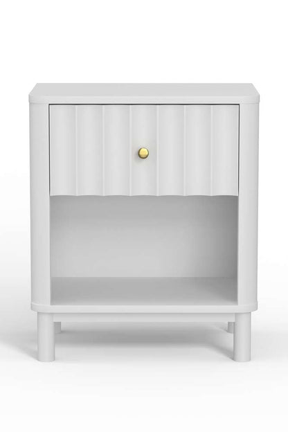Alpine Furniture - Stapleton 1 Drawer Nightstand, White - 2090-02 veiw 2