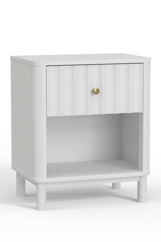 Alpine Furniture - Stapleton 1 Drawer Nightstand, White - 2090-02 veiw 3