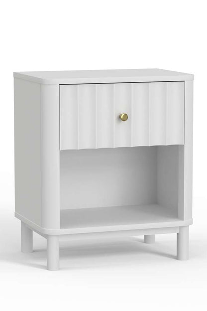Alpine Furniture - Stapleton 1 Drawer Nightstand, White - 2090-02 veiw 3
