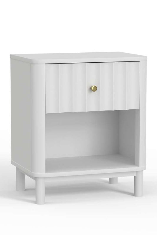 Alpine Furniture - Stapleton 1 Drawer Nightstand, White - 2090-02 veiw 3