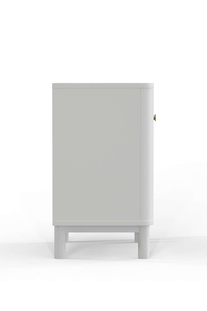 Alpine Furniture - Stapleton 1 Drawer Nightstand, White - 2090-02 veiw 4