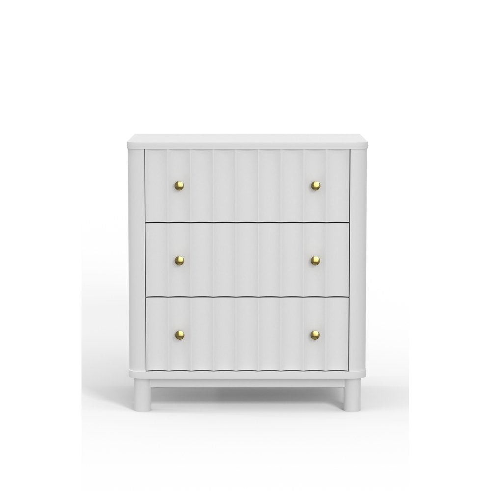 Alpine Furniture - Stapleton 3 Drawer Small Chest, White - 2090-04 view 2