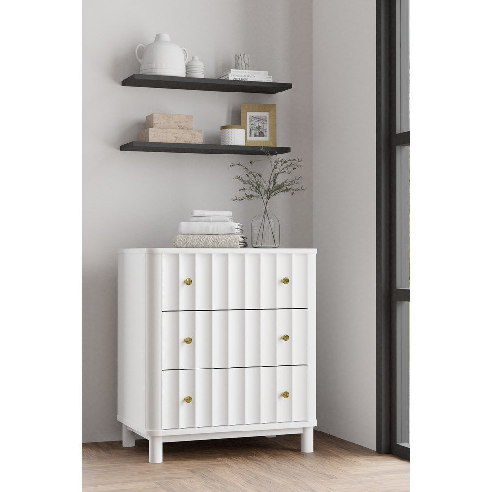 Alpine Furniture - Stapleton 3 Drawer Small Chest, White - 2090-04 view 5