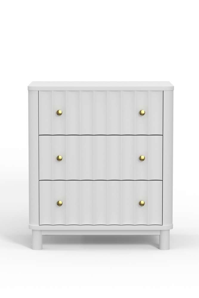 Alpine Furniture - Stapleton 3 Drawer Small Chest, White - 2090-04 veiw 2