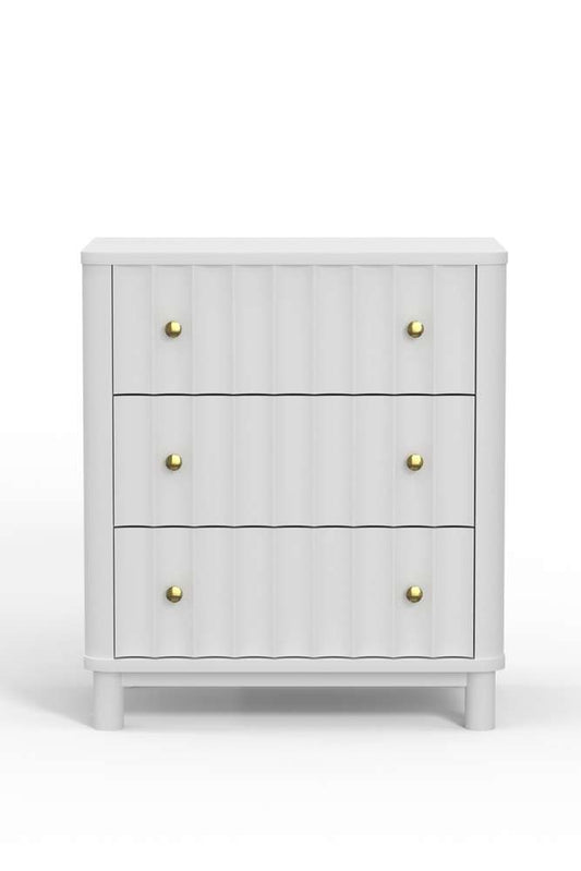 Alpine Furniture - Stapleton 3 Drawer Small Chest, White - 2090-04 veiw 2