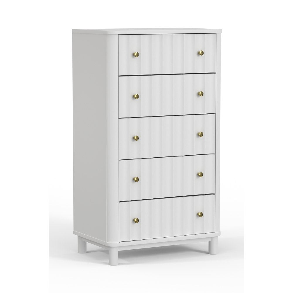 Alpine Furniture - Stapleton 5 Drawer Chest, White - 2090-05 view 1
