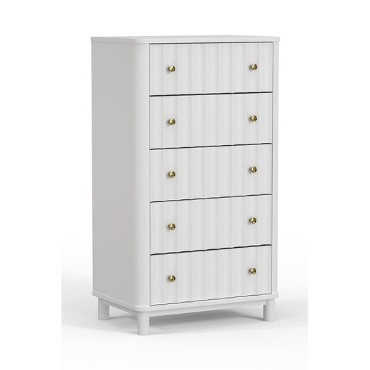 Alpine Furniture - Stapleton 5 Drawer Chest, White - 2090-05 view 1