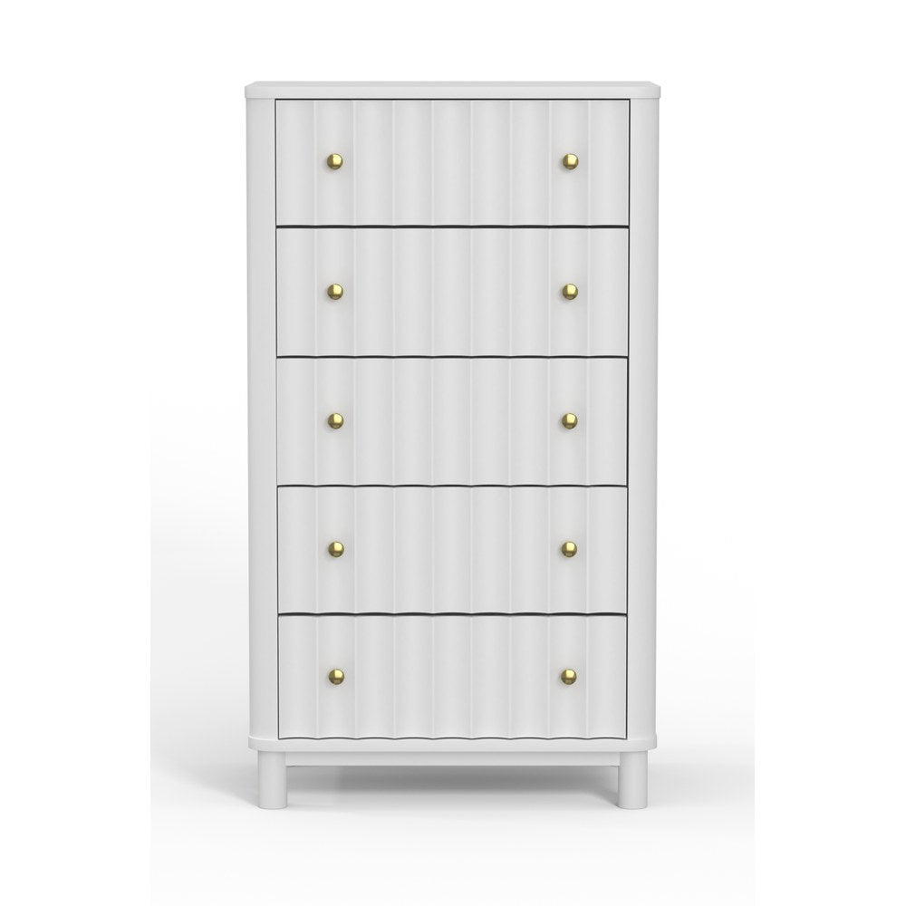 Alpine Furniture - Stapleton 5 Drawer Chest, White - 2090-05 view 2