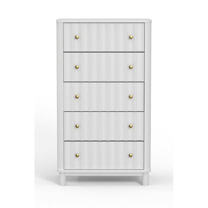 Alpine Furniture - Stapleton 5 Drawer Chest, White - 2090-05 view 2