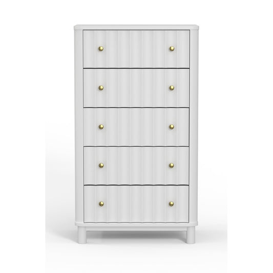 Alpine Furniture - Stapleton 5 Drawer Chest, White - 2090-05 view 2