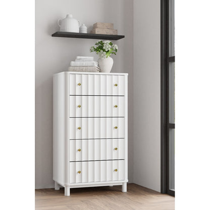 Alpine Furniture - Stapleton 5 Drawer Chest, White - 2090-05 view 5