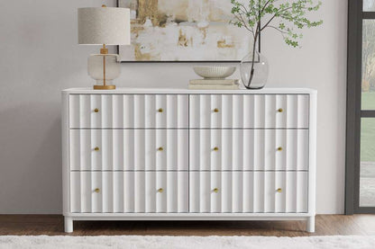 Alpine Furniture - Stapleton 6 Drawer Dresser, White - 2090-03 veiw 1