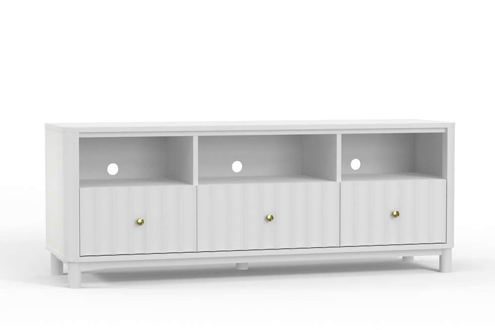 Alpine Furniture - Stapleton TV Console, White - 2090-10 veiw 3