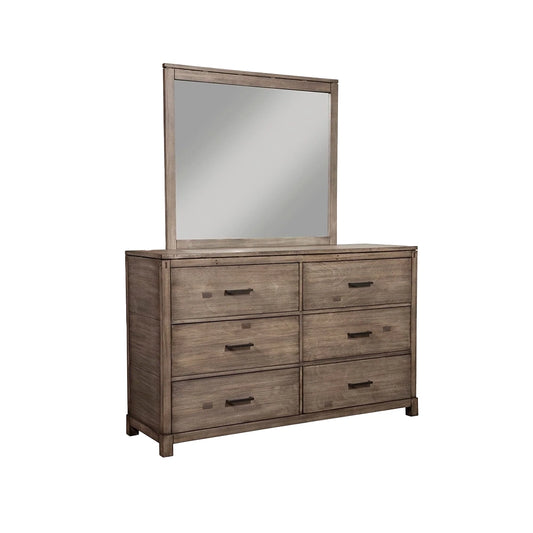 Alpine Furniture - Sydney 6 Drawer Dresser and Mirror Set - 1700-03_06 view 1