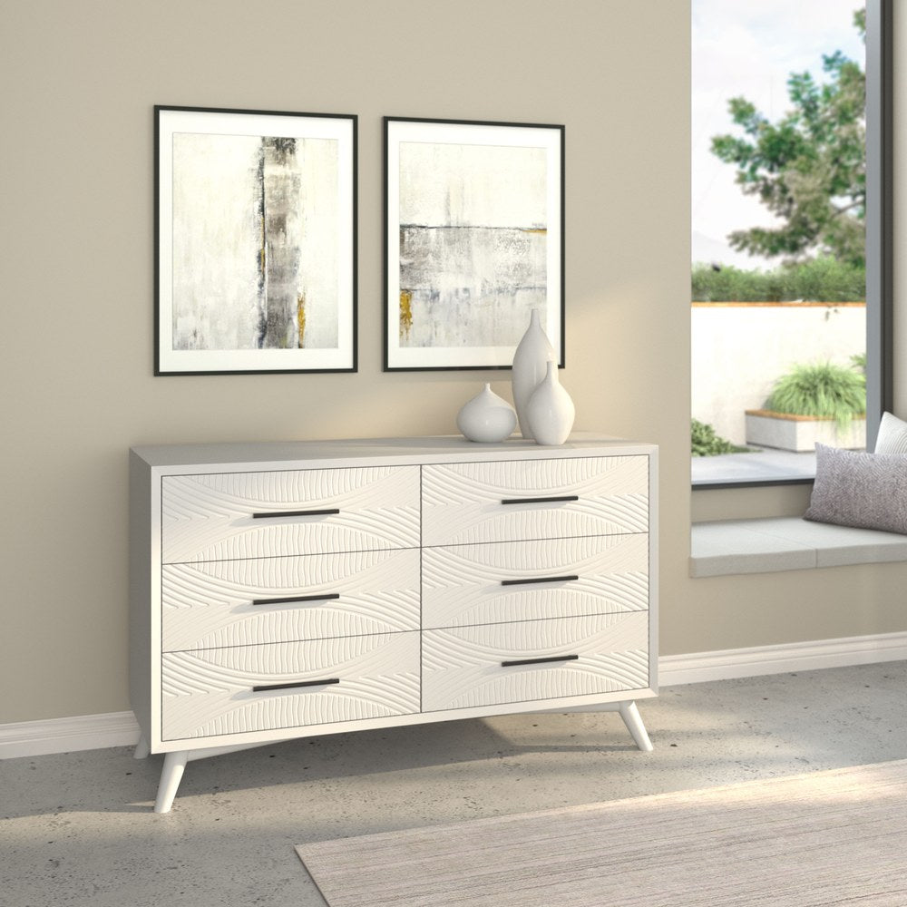 Alpine Furniture - Tranquility Dresser, White - 1867-03 view 3