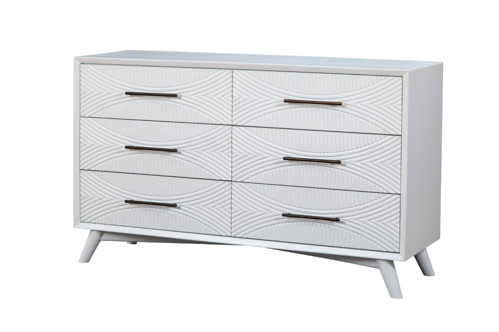 Alpine Furniture - Tranquility Dresser, White - 1867-03 veiw 2