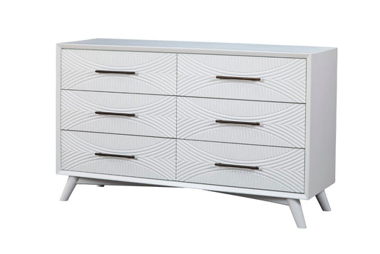 Alpine Furniture - Tranquility Dresser, White - 1867-03 veiw 2