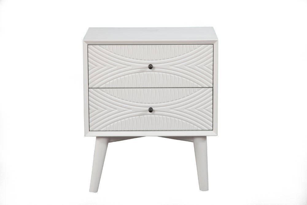 Alpine Furniture - Tranquility Nightstand, White - 1867-02 veiw 2