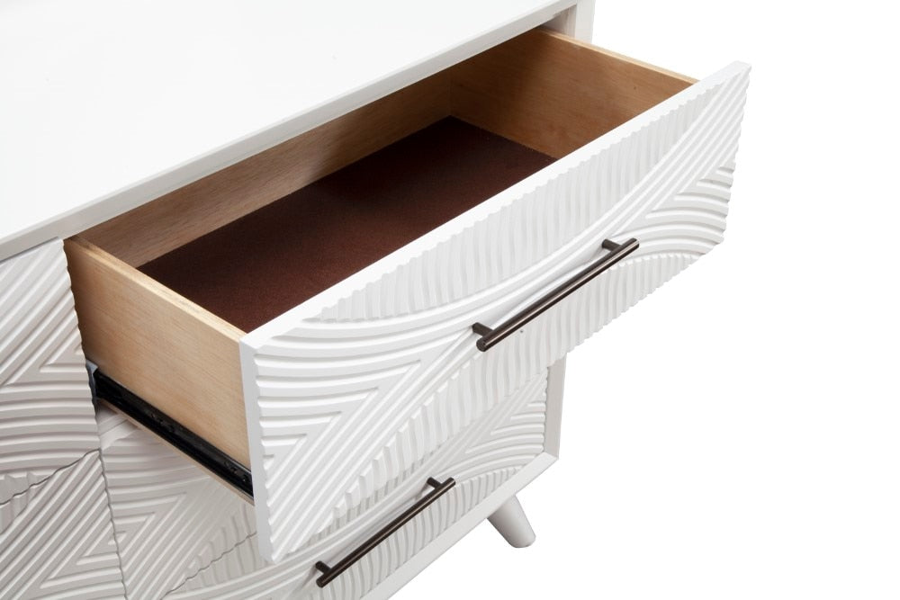 Alpine Furniture - Tranquility Nightstand, White - 1867-02 veiw 3