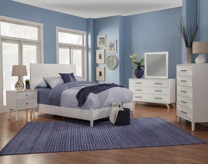 Alpine Furniture - Tranquility Standard King Panel Bed, White - 1867-07EK veiw 2