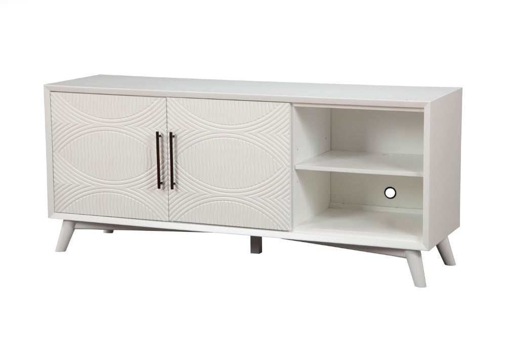 Alpine Furniture - Tranquility TV Console, White - 1867-10 veiw 1