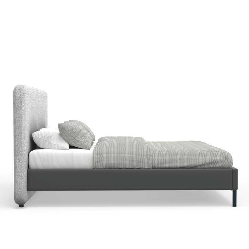 Alpine Furniture - Walden Upholstered California King Platform Bed, Gray - 1195CK veiw 4