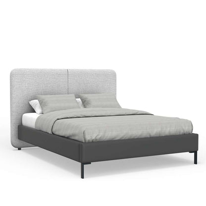Alpine Furniture - Walden Upholstered Full Platform Bed, Gray - 1195F veiw 2