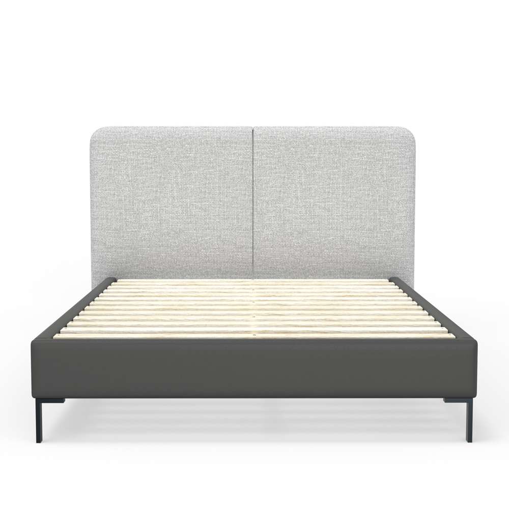 Alpine Furniture - Walden Upholstered Full Platform Bed, Gray - 1195F veiw 7