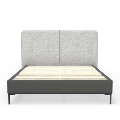 Alpine Furniture - Walden Upholstered Full Platform Bed, Gray - 1195F veiw 7