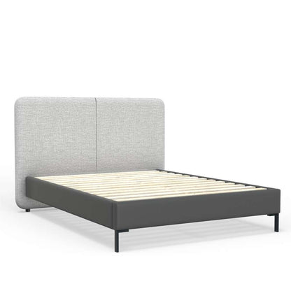Alpine Furniture - Walden Upholstered Queen Platform Bed, Gray - 1195Q veiw 6