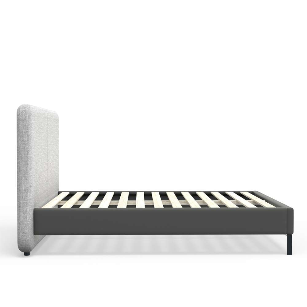 Alpine Furniture - Walden Upholstered Queen Platform Bed, Gray - 1195Q veiw 8