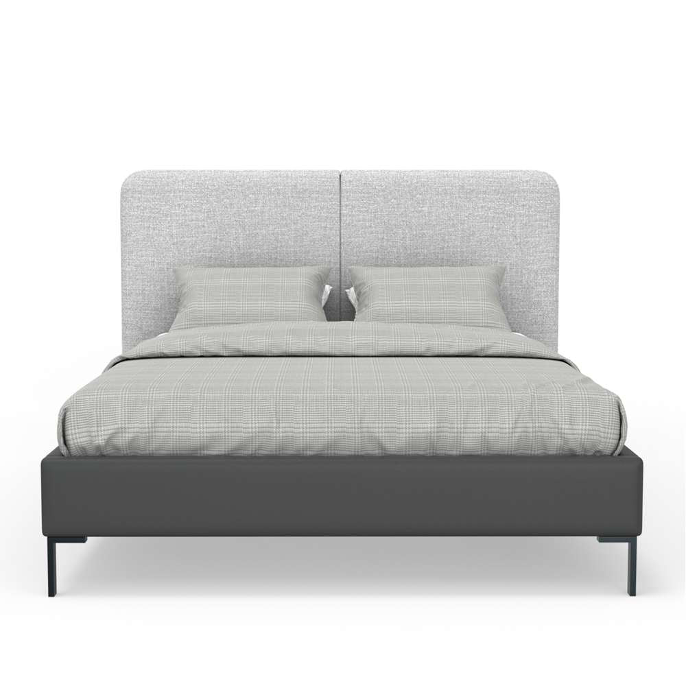 Alpine Furniture - Walden Upholstered Standard King Platform Bed, Gray - 1195EK veiw 3