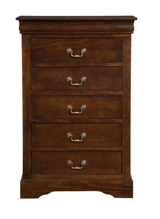 Alpine Furniture - West Haven 5 Drawer Tall Boy Chest - 2204 veiw 1