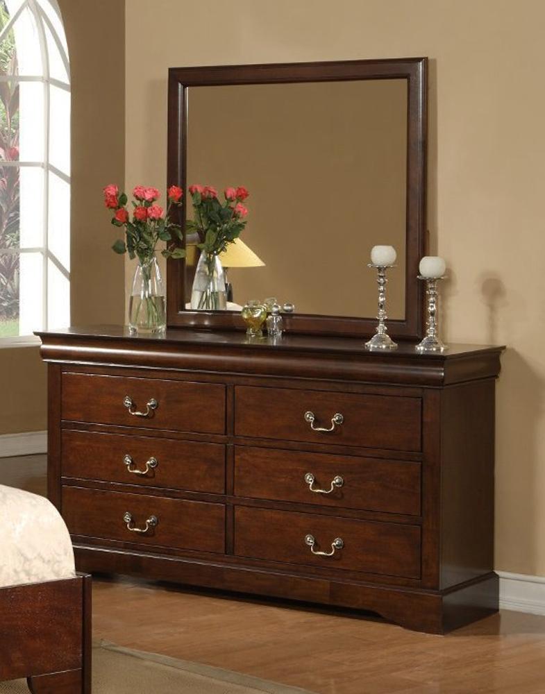 Alpine Furniture - West Haven 6 Drawer Dresser and Mirror Set veiw 1