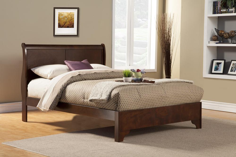 Alpine Furniture - West Haven Full Low Footboard Sleigh Bed - 2200F veiw 1