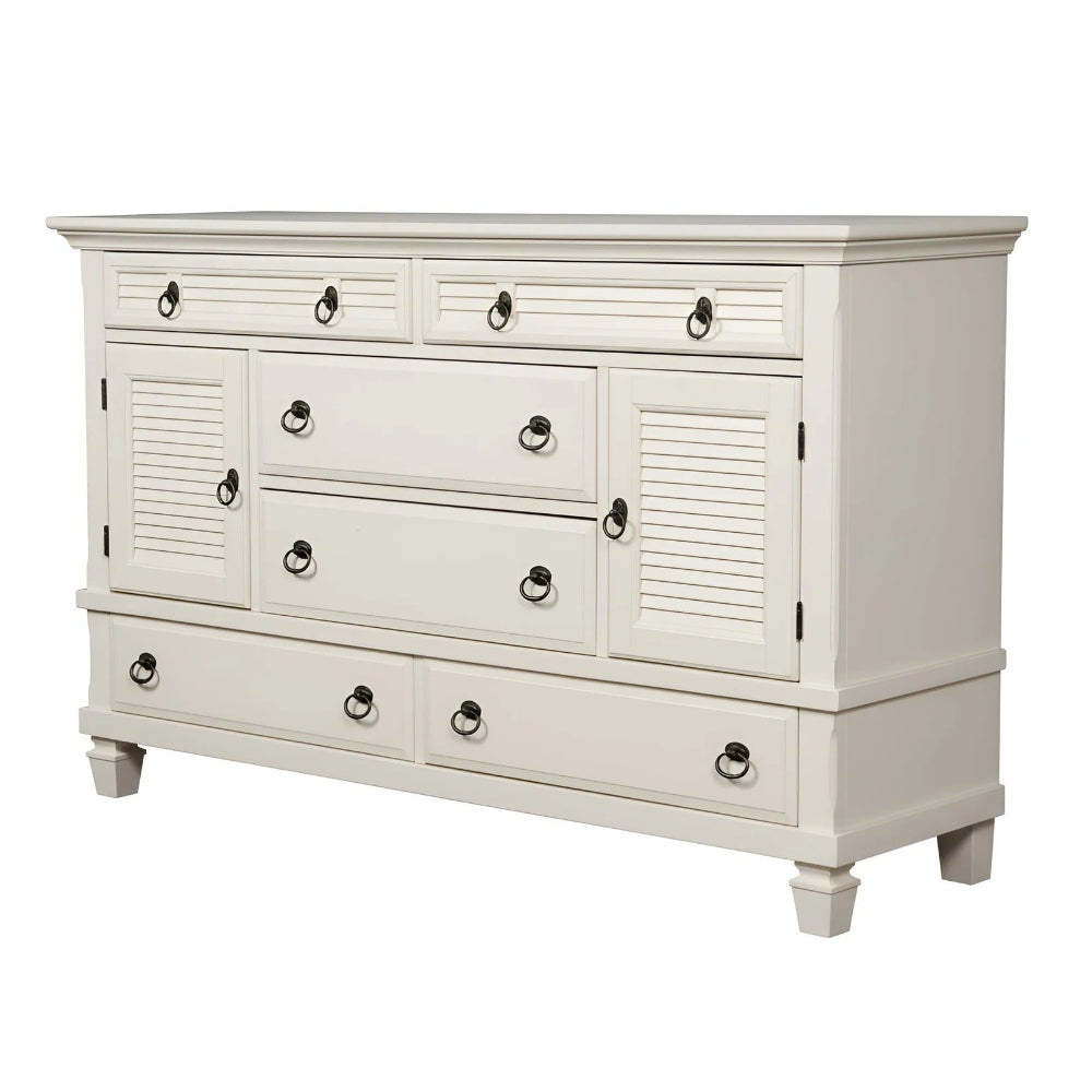 Alpine Furniture - Winchester 2 Cabinet & 6 Drawer Dresser and Mirror Set - 1306-W-DR_MR view 2