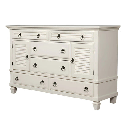 Alpine Furniture - Winchester 2 Cabinet & 6 Drawer Dresser and Mirror Set - 1306-W-DR_MR view 2